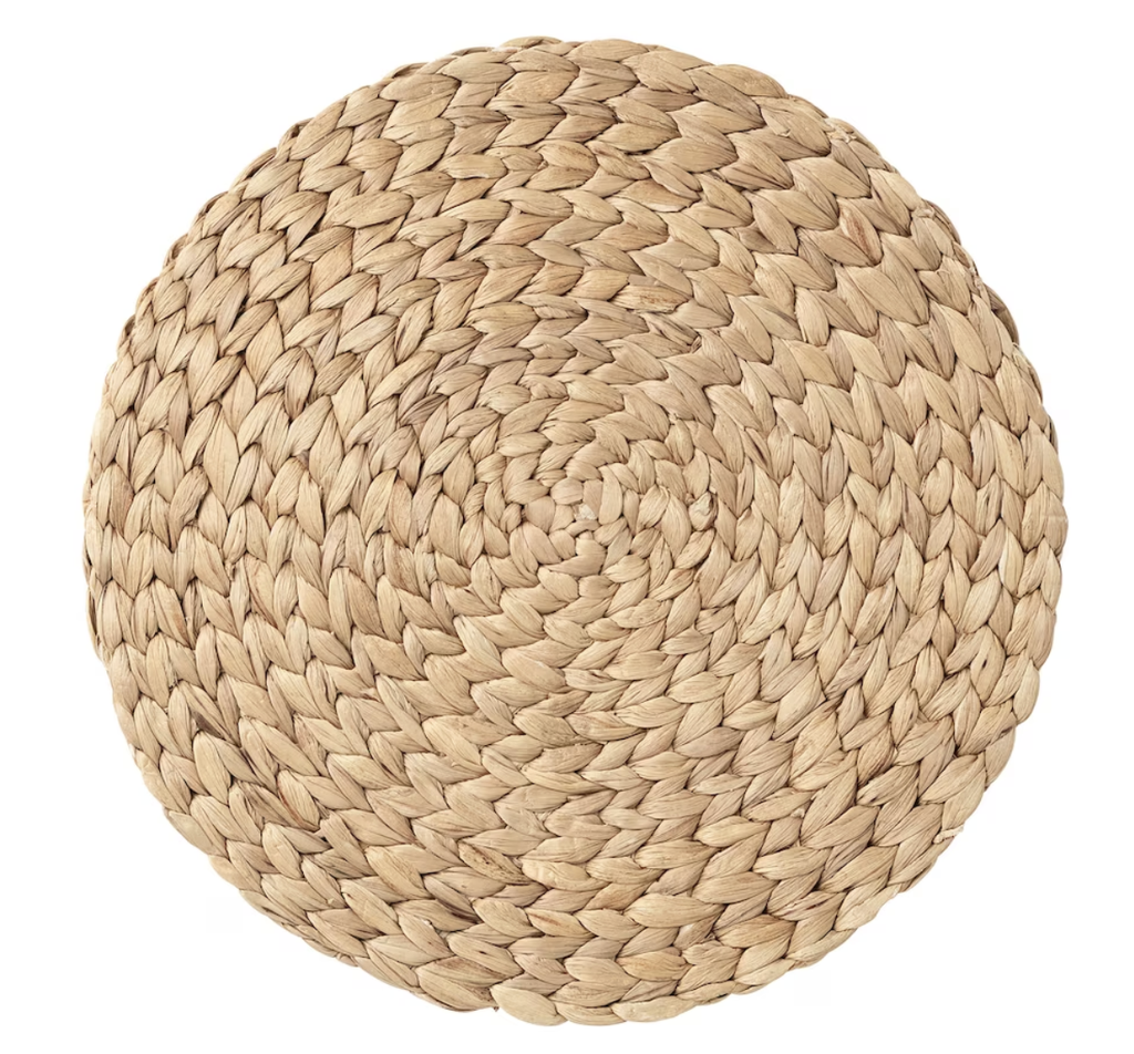 Sets De Table Fait Main 6 Sets De Table Ronds En Jonc De Mer 35cm - Jacinthe D'eau Tissé Main Pour Intérieur Et Extérieur Sets De Table Jonc De Mer